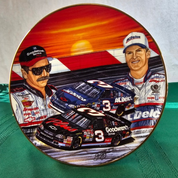 Vintage‎ Dale Earnhardt Sr & Jr Rising Son Hamilton Collection Decorative Plate - Picture 5 of 6